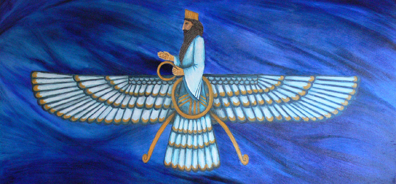 Faravahar gemalt von Ursula Honerlage